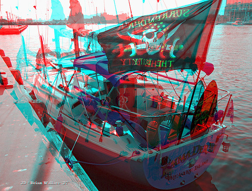 3D Photo pirate chip red cyan