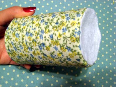 Fabric Covered Soup Can - with felt bottom