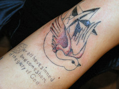 Wings tattoo star  tribal design