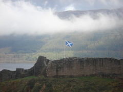 Saltire on Urquhart Castle