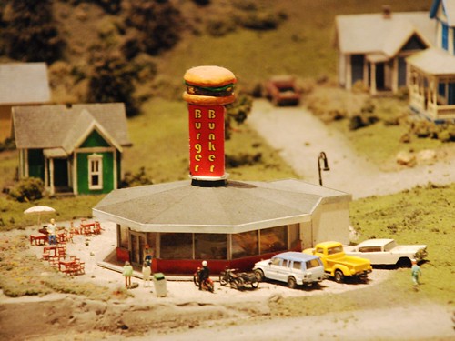 Burger palace in the miniature train exhibit