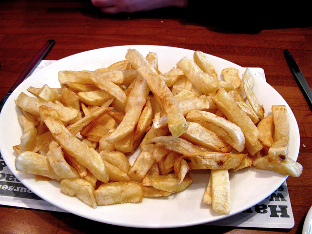 An Extra Portion of Chips. At Harry Ramsden's Restaurant in Blackpool if you 