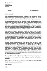 Sacl letter to Alex Salmond