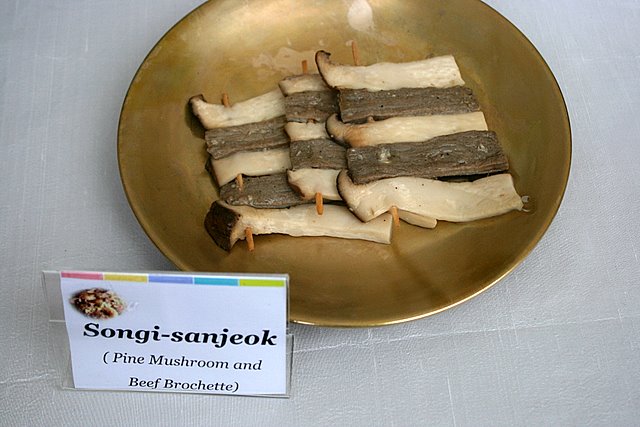 Songi-sanjeok - pine mushrooms and beef brochette