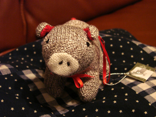 Sock Piggy Ornament