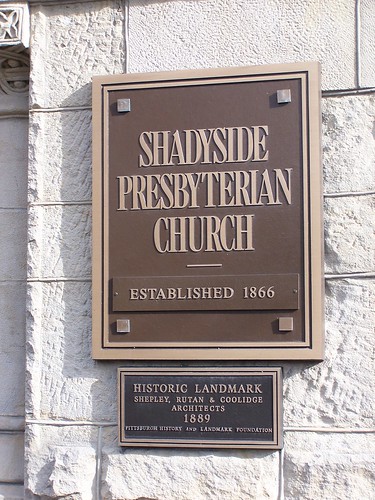 Shadyside Presbyterian Church PHLF Plaque