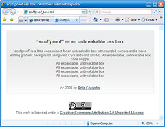 scuffproof box Internet Explorer 7