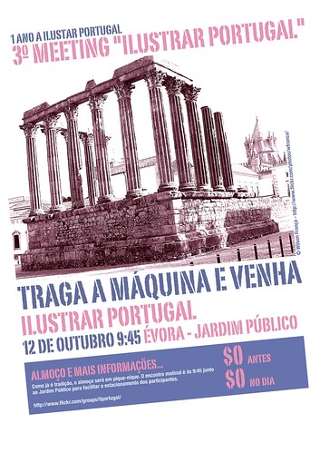 Cartaz Ilustrar Portugal - Évora 12 De Outubro
