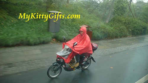 Hello Kitty's View of Motorcyclist in HangZhou