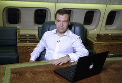Medvedev and his Macbook