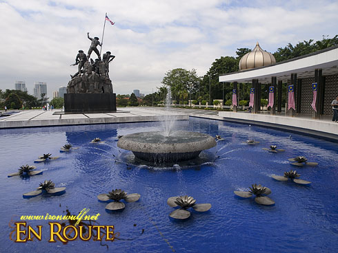 Tugu Negara Monument and fountain