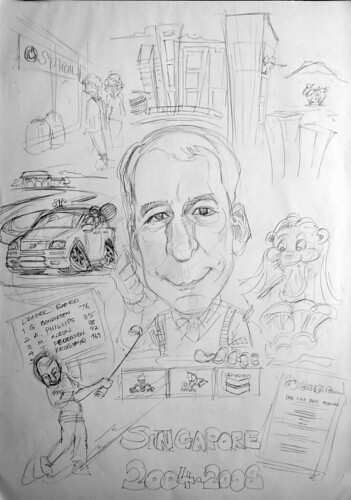 Caricature for StatoilHydro pencil sketch