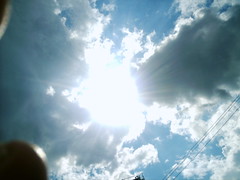 Sun, Clouds, Fingertips
