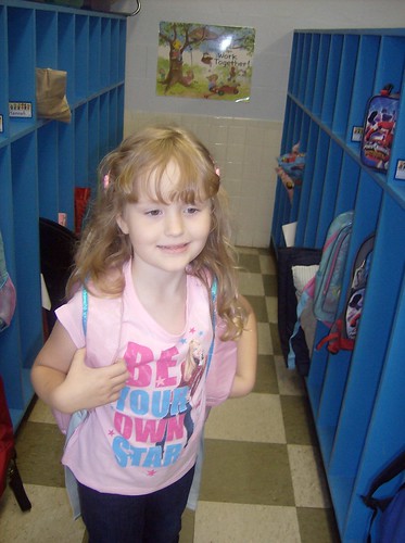 Charis on her first day of school
