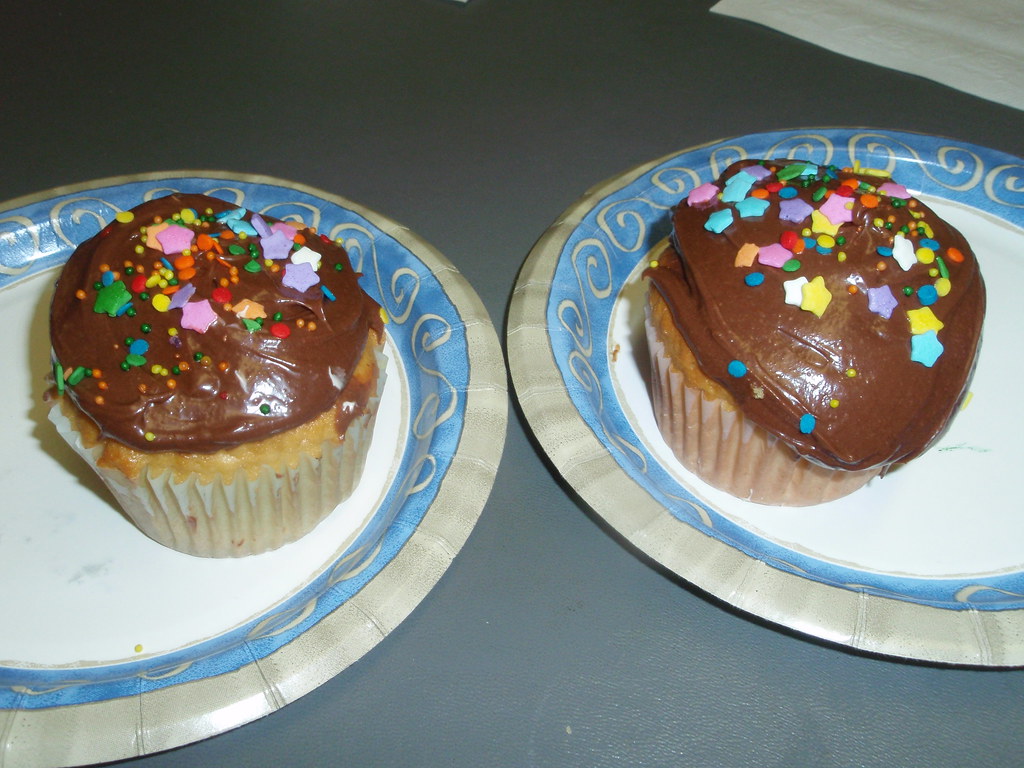 Chocolate cupcakes at the church dinner