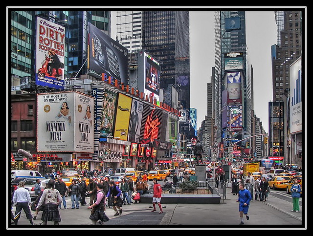 scottish soccer in times square, new york photo