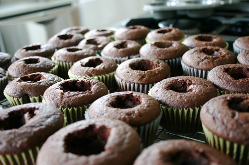 cupcakes ready to be stuffed