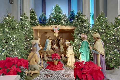 Basilica of Saint Louis, King of France (Old Cathedral), in Saint Louis, Missouri, USA - Christmas crèche 2