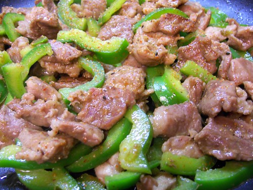 green pepper stir-fry