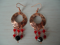 Stamped Copper Earings