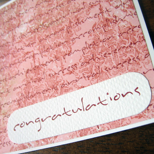 Success, Achievement, Arrival -- Simple and Pretty Handmade Congratulations Card for Graduation