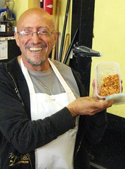 Todd delivered jambalaya to Drewes Brothers, the source of the jambalya's meat, San Francisco