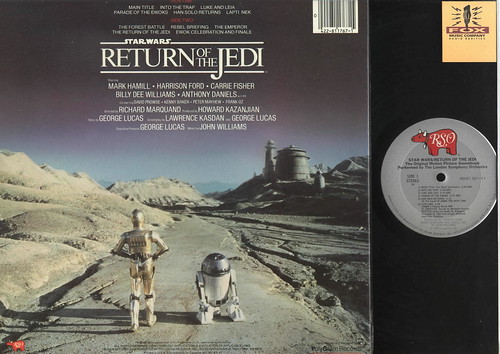 Star Wars "Return of the Jedi" RSO Records Soundtrack lp - back by foxmusic