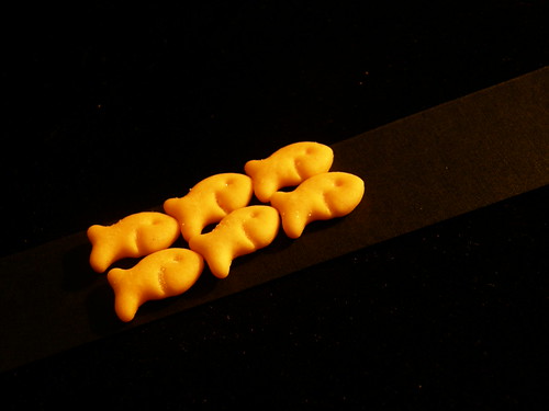 goldfish crackers. Here#39;s a few Goldfish crackers