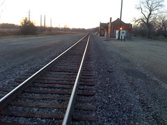 Train Depot in Strong City, Kansas, 2 miles north of Cottonwood Falls