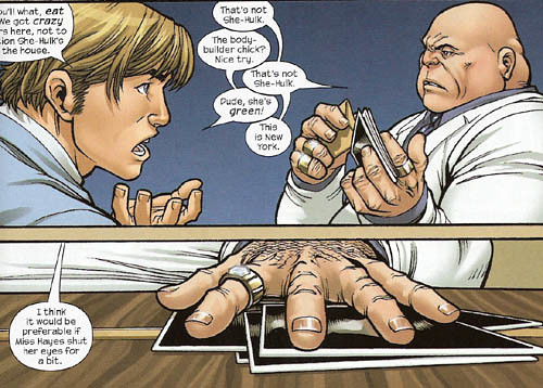 Kingpin's freaky hands -- with disappearing and magically appearing rings!