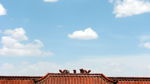 A roof west of Qingquan, Gansu Province, China