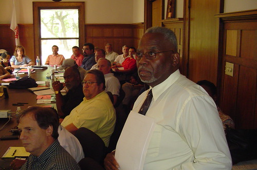 James Andrews and leaders of affiliated unions at leadership meeting July 16, 2008