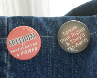 Political Buttons: Freedom and Rights