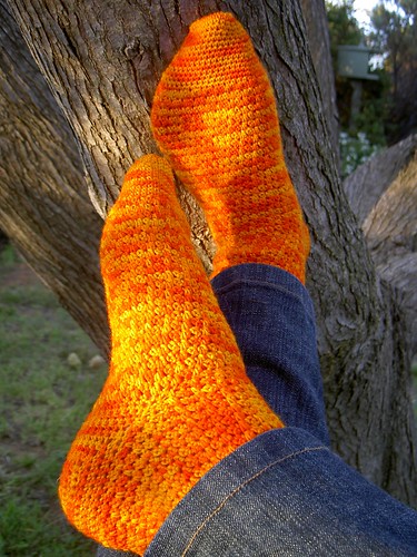 Wollmeise crocheted socks