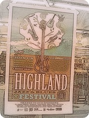Highland Festival Poster Taped to the Window of The Family Dollar Store the One on Centenary Next to Circle K