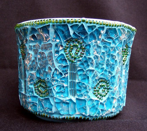 Turquois pot grouted