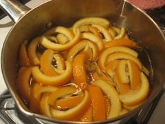 Boiling the peels