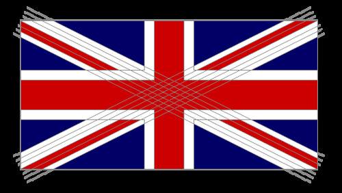 I didn't bother to make a pattern since a Union Jack is pretty 