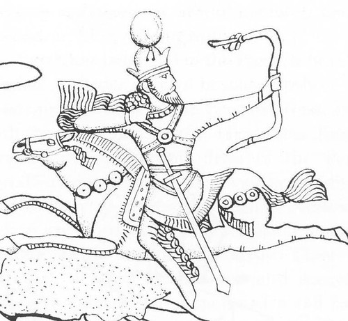 sassanian king at parthian shot 6th century ad