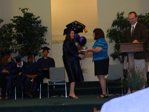 Receiving the Diploma