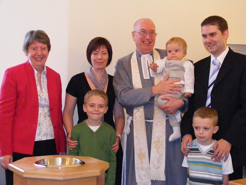 Fraser with his parents and Grandparents