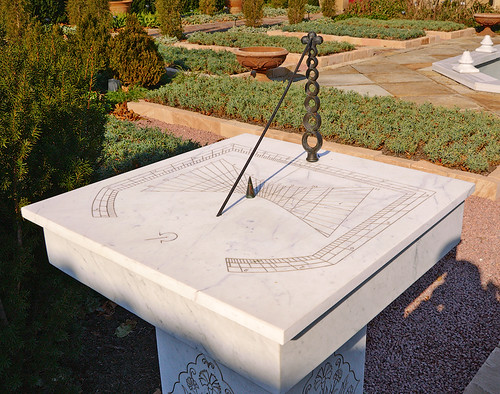 Missouri Botanical ("Shaw's") Garden, in Saint Louis, Missouri, USA - sundial in Ottoman Garden