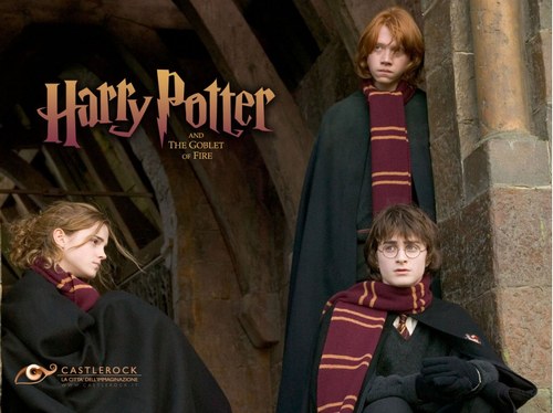 Daniel Radcliffe (Harry), Emma Watson (Hermione), and Rupert Grint (Ron)