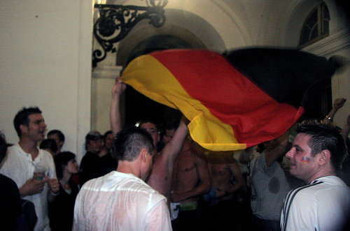 German fans celebrate their team's victory ©  Elena Pleskevich