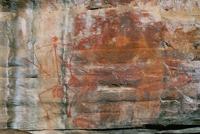 Aboriginal drawing on rock in Kakadu National Park, Australia