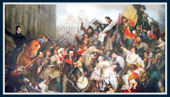 Episode of the Belgian Revolution of 1830, by Egide Charles Gustave Wappers