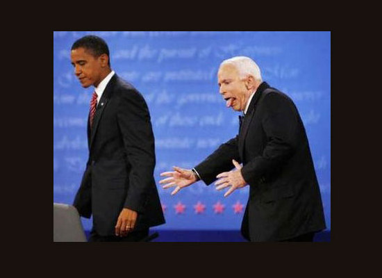 McCain goes crazy for Obama