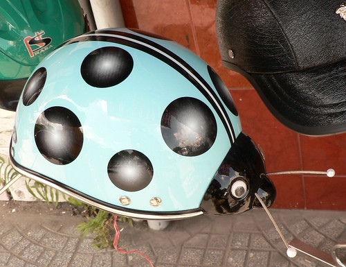 Blue bug helmet for child or very misguided adult