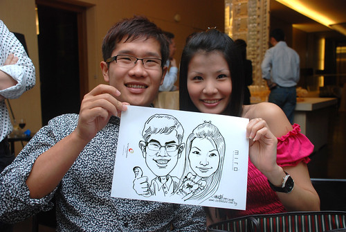 Caricature live sketching for Far East Organisation SPH Media Night The Miro 13