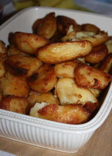 Goose fat roasted potatoes